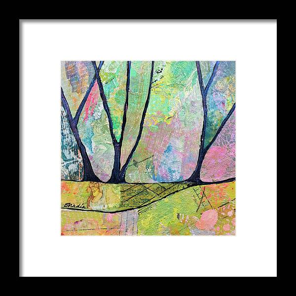 Fall Framed Print featuring the painting Twilight IV by Shadia Derbyshire