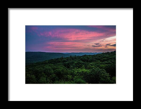 Hudson Valley Framed Print featuring the photograph Twilight On Bear Mountain by John Morzen