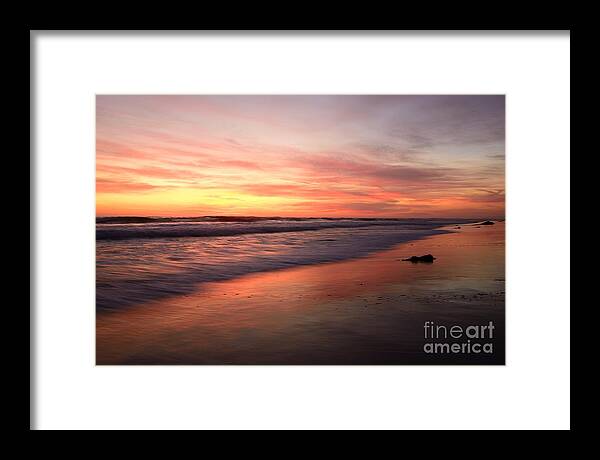 Landscapes Framed Print featuring the photograph Encinitas Waves by John F Tsumas
