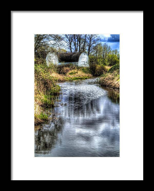 Twin Barns Framed Print featuring the photograph Twin Barns by Peter Mooyman
