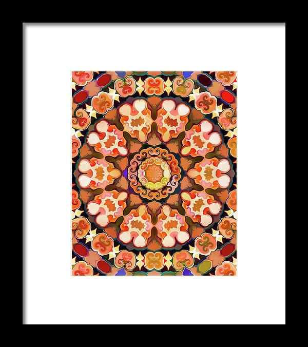 Mandala Art Framed Print featuring the painting Twin by Jeelan Clark