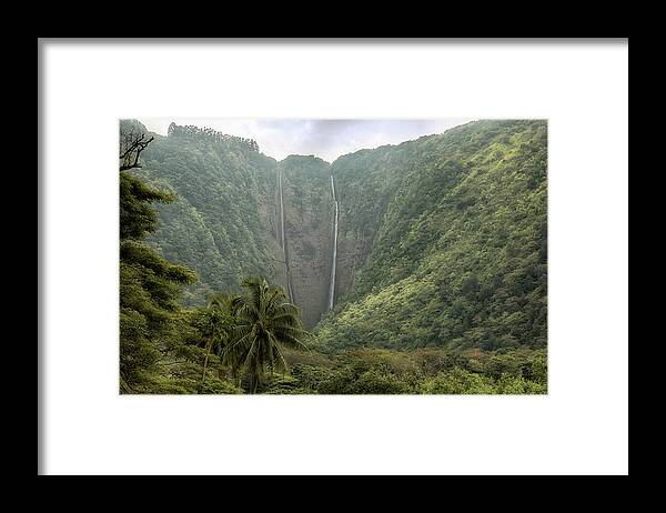Waterfalls Framed Print featuring the photograph Twin Waterfalls by Susan Rissi Tregoning