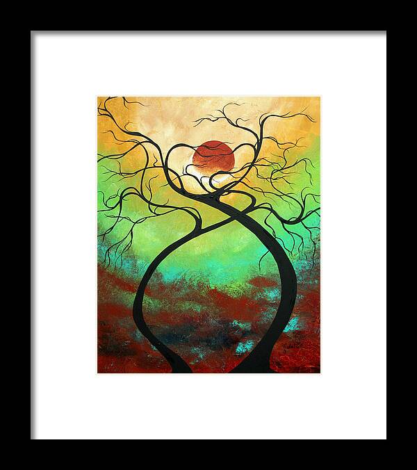 Landscape Framed Print featuring the painting Twisting Love II Original Painting by MADART by Megan Duncanson