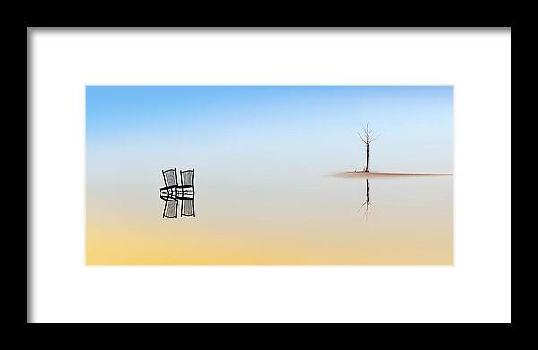 Landscape Framed Print featuring the photograph Two Chairs And A Tree by Juan Luis Duran