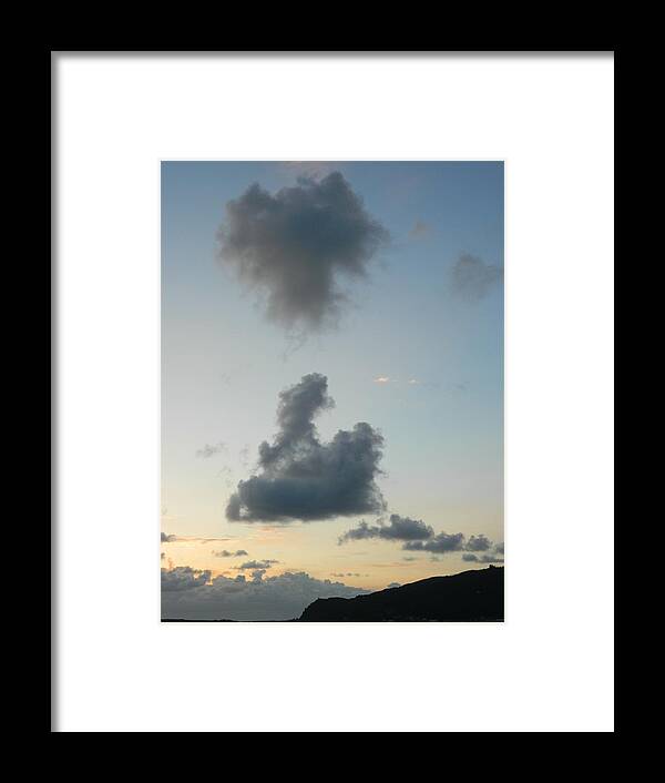 Nature Framed Print featuring the photograph Two Clouds by Gallery Of Hope 
