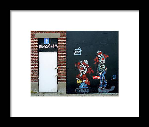 Asbury Park Framed Print featuring the photograph Two Clowns by JoAnn Lense