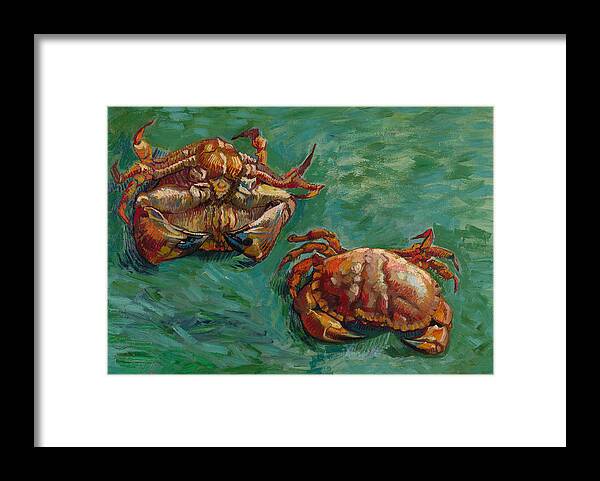 Two Crabs Framed by Vincent van Gogh - Art America