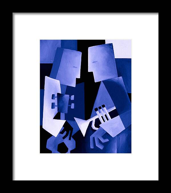 Jazz Framed Print featuring the painting Two For The Blues by Thomas Andersen