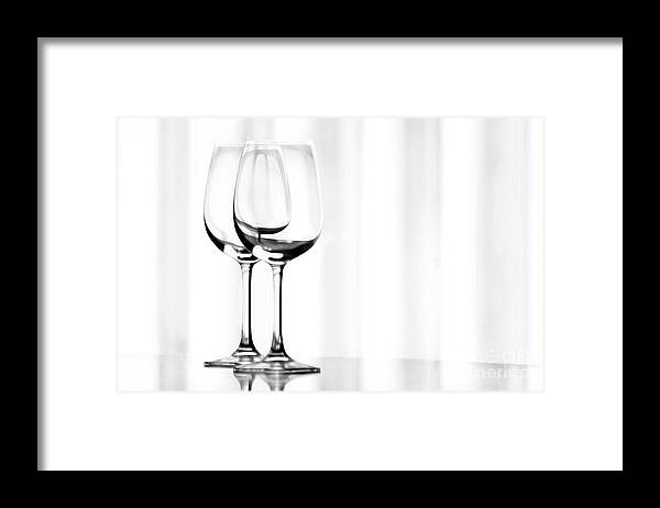 Design Framed Print featuring the photograph Two Glasses by Dan Holm