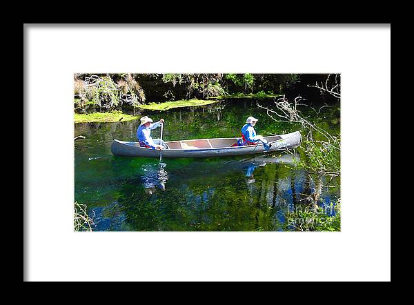 Canoe Framed Print featuring the photograph Two in a Canoe by David Lee Thompson