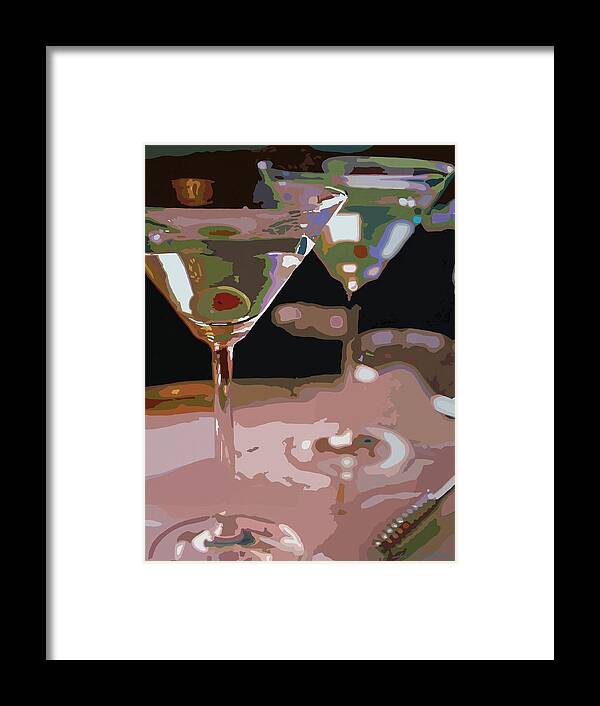 Bars Framed Print featuring the painting Two Martini Lunch by David Lloyd Glover