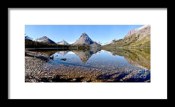  Framed Print featuring the photograph Two Medicine Pano by Adam Jewell