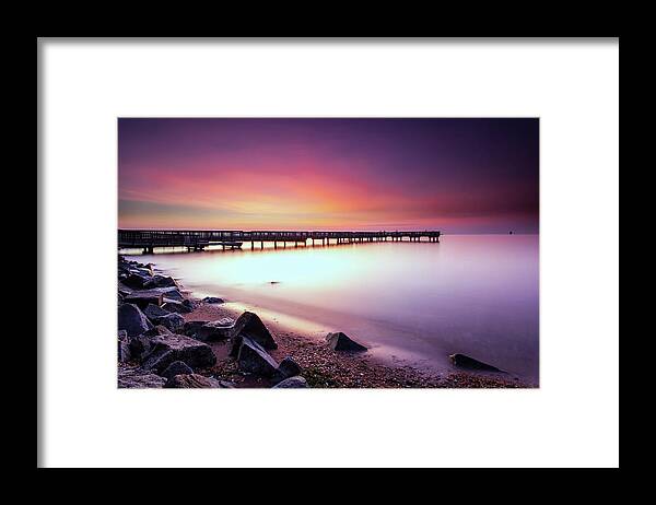Soft Colors Framed Print featuring the photograph Two Minutes Of Blue Hour  by Edward Kreis
