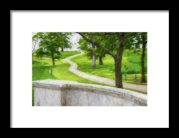 Ireland Framed Print featuring the photograph Two Paths by CJ Middendorf