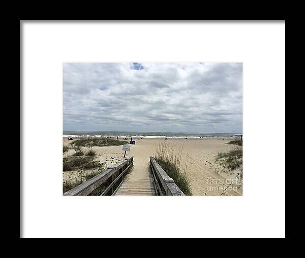 Beach Framed Print featuring the photograph Tybee Island South beach by Jennifer Boyd
