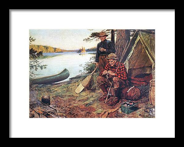 Outdoor Framed Print featuring the painting Tying One On by Philip R Goodwin