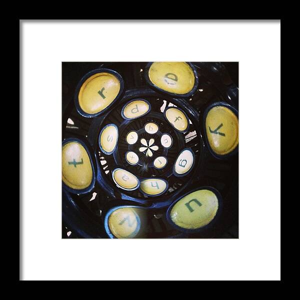 Abstract Framed Print featuring the photograph Typewriter Key Rose by Heather Classen