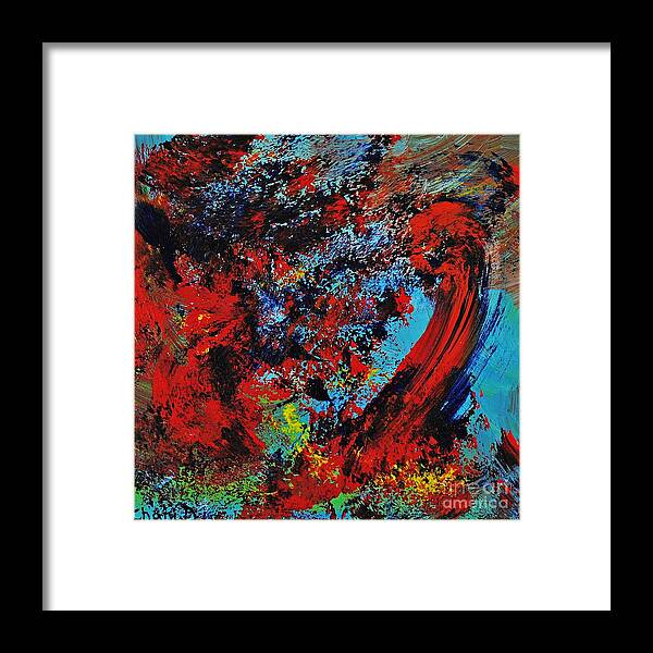 Abstract Framed Print featuring the painting Typhoon by Chani Demuijlder