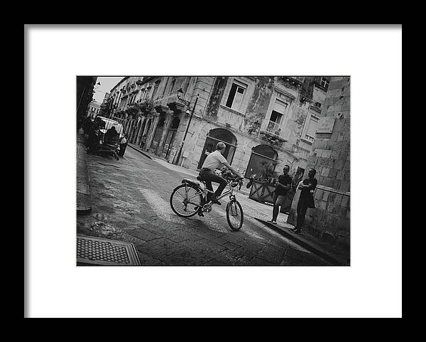 Bicycle Framed Print featuring the photograph U Turn by John Meader