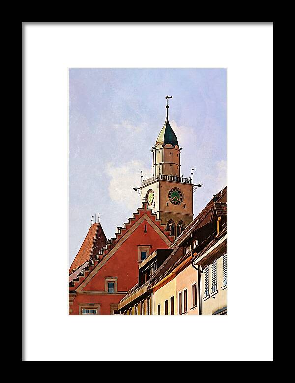 Uberlingen Framed Print featuring the photograph Uberlingen roofs by Tatiana Travelways