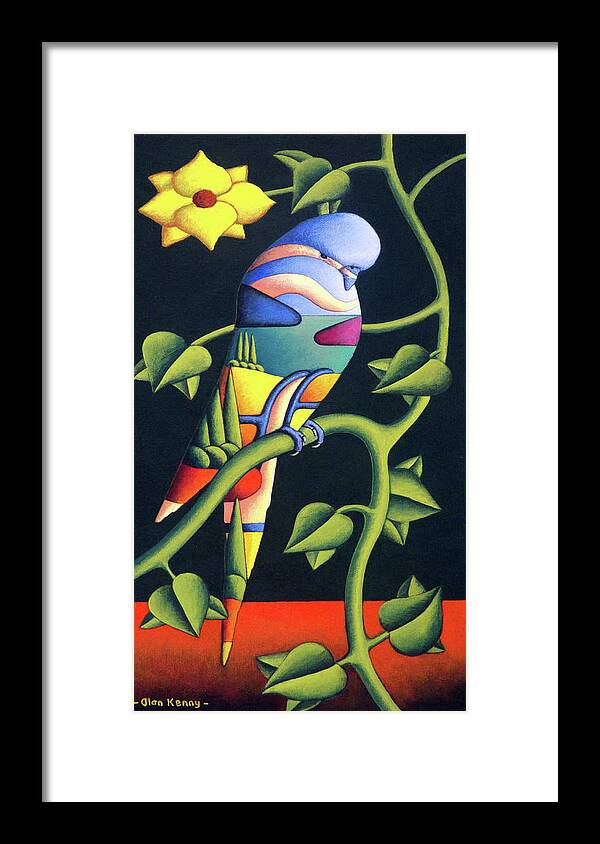 Bird Framed Print featuring the painting Uccello by Alan Kenny