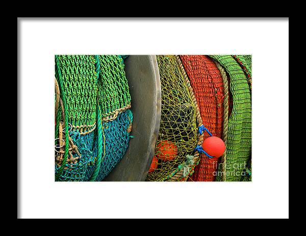 Fishing Nets Framed Print featuring the photograph Ucluelet Fishing Nets by Adam Jewell