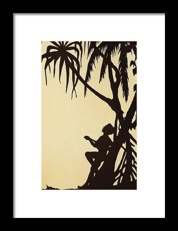 1933 Framed Print featuring the painting Ukulele Graphic by Hawaiian Legacy Archive - Printscapes