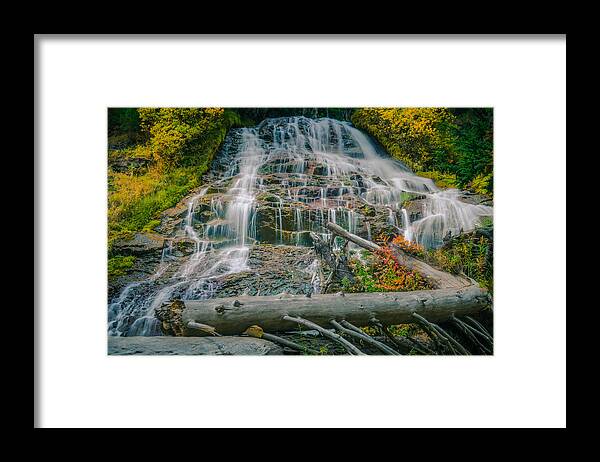Mt. Hood National Forest Framed Print featuring the photograph Umbrella Falls by Don Schwartz