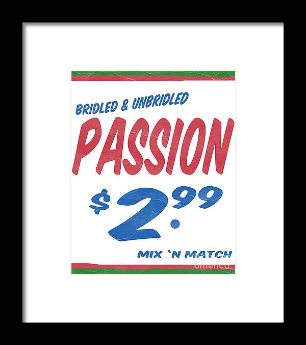 Bridled Framed Print featuring the digital art Unbridled Passion Supermarket Series by Edward Fielding
