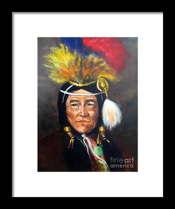Lee Piper Framed Print featuring the painting Uncle Joe by Lee Piper