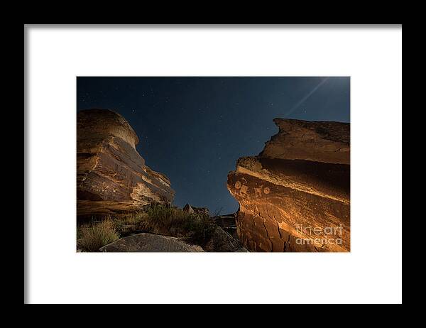 Night Sky Framed Print featuring the photograph Uncounted Years Under the Moonlight by Melany Sarafis