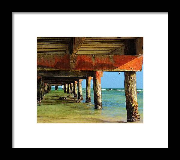 Docks Framed Print featuring the photograph Under Dock by Coke Mattingly