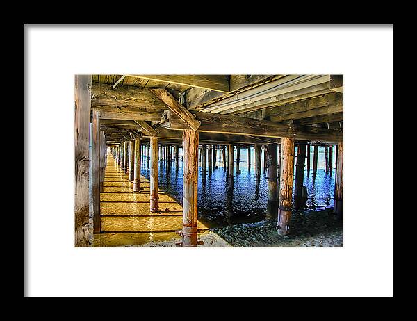 Under Framed Print featuring the photograph Under the Boardwalk by Pat Cook