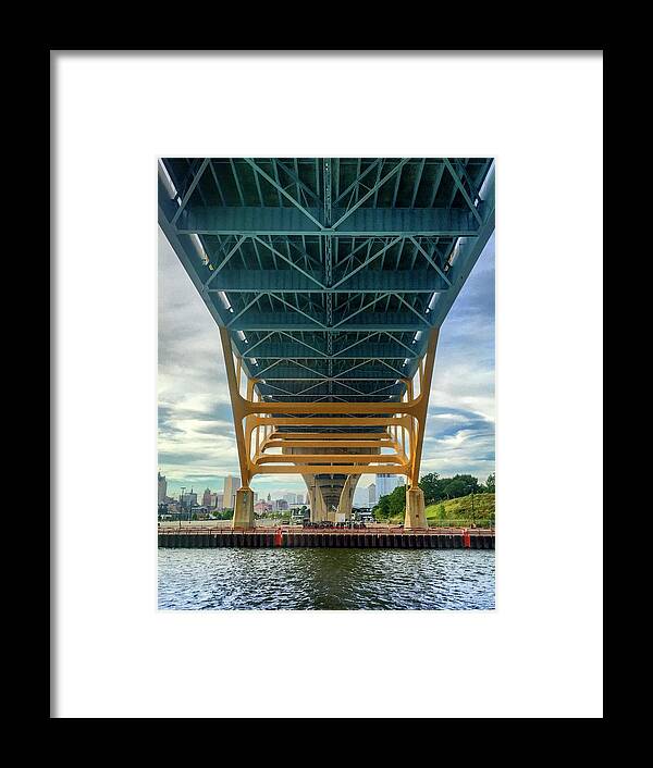 Lake Framed Print featuring the photograph Under the Bridge Downtown by Terri Hart-Ellis