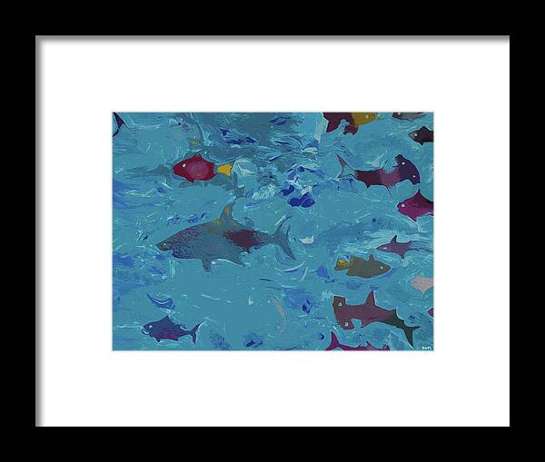 Fish Framed Print featuring the painting Under the Sea by Robert Margetts