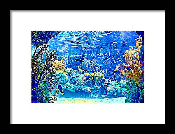 Ocean Framed Print featuring the photograph Under water by Tatiana Travelways