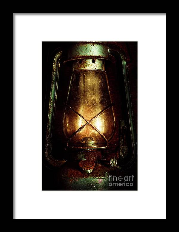 Mining Framed Print featuring the photograph Underground mining lamp by Jorgo Photography