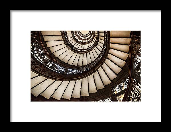 Chicago Framed Print featuring the photograph Underneath the Rookery Staircase by Anthony Doudt