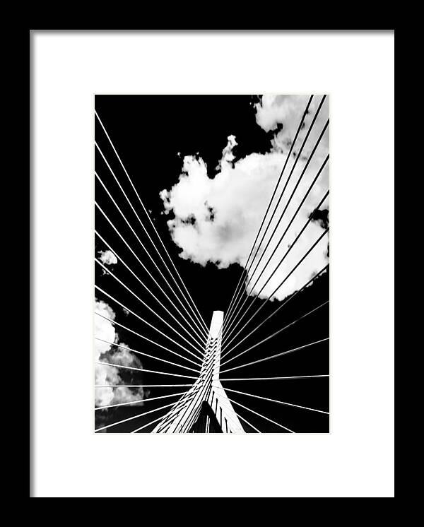 Andrew Kubica Framed Print featuring the photograph Underneath the Zakim by Andrew Kubica