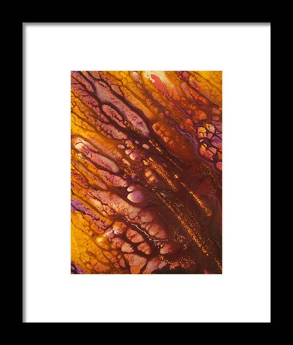 Abstract Framed Print featuring the painting Undeviating by Soraya Silvestri