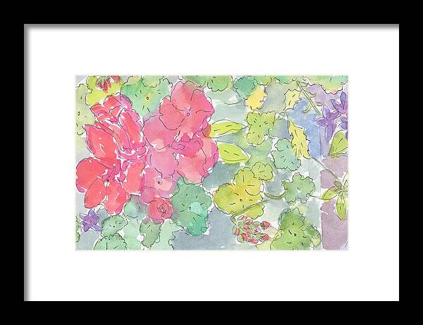 Watercolor Framed Print featuring the painting Unexpected Beauty by Marcy Brennan