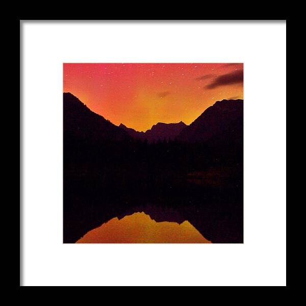 Instanaturelover Framed Print featuring the photograph Unforgettable. #northernlights by Kelly Hasenoehrl