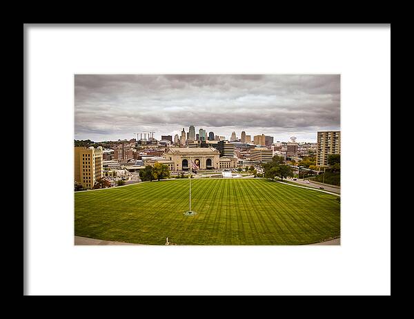 Union Station Framed Print featuring the photograph Union Station from War Memorial by Jeff Phillippi