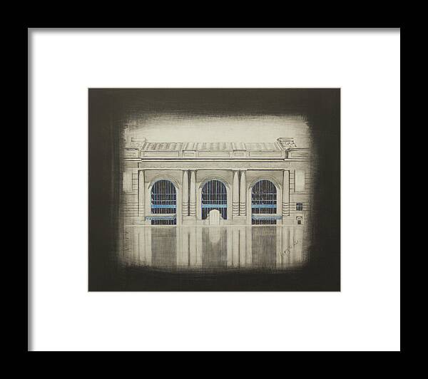 Union Station Framed Print featuring the drawing Union Station - Main by Gregory Lee