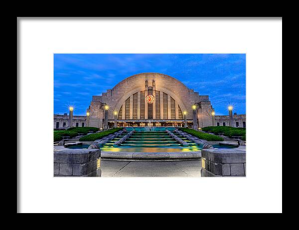 Union Terminal Framed Print featuring the photograph Union Terminal at Sunrise II by Keith Allen