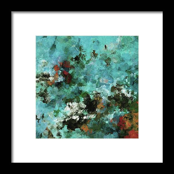 Abstract Framed Print featuring the painting Unique Abstract Art / Landscape Painting by Inspirowl Design