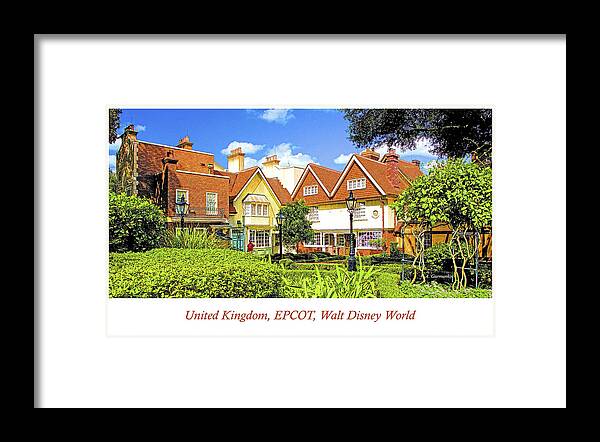 United Kingdom Framed Print featuring the photograph United Kingdom Buildings, EPCOT, Walt Disney World by A Macarthur Gurmankin