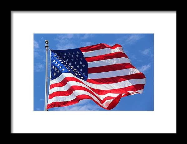 Flag Framed Print featuring the photograph United States Flag by Elizabeth Budd