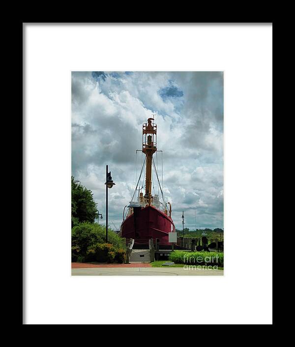 Portsmouth Framed Print featuring the painting United States Lightship Portsmouth 2 by Jeelan Clark