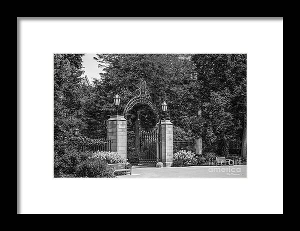 Chicago Framed Print featuring the photograph University of Chicago Hull Court Gate by University Icons